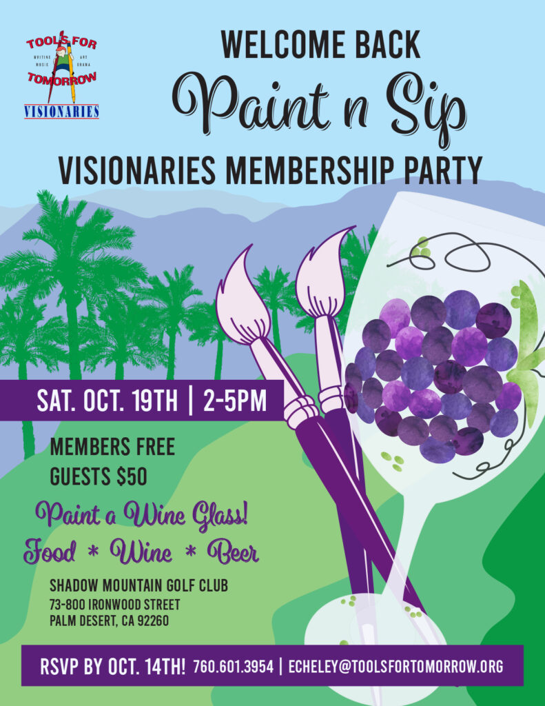 Paint n Sip VISIONARIES Membership Party Invitation